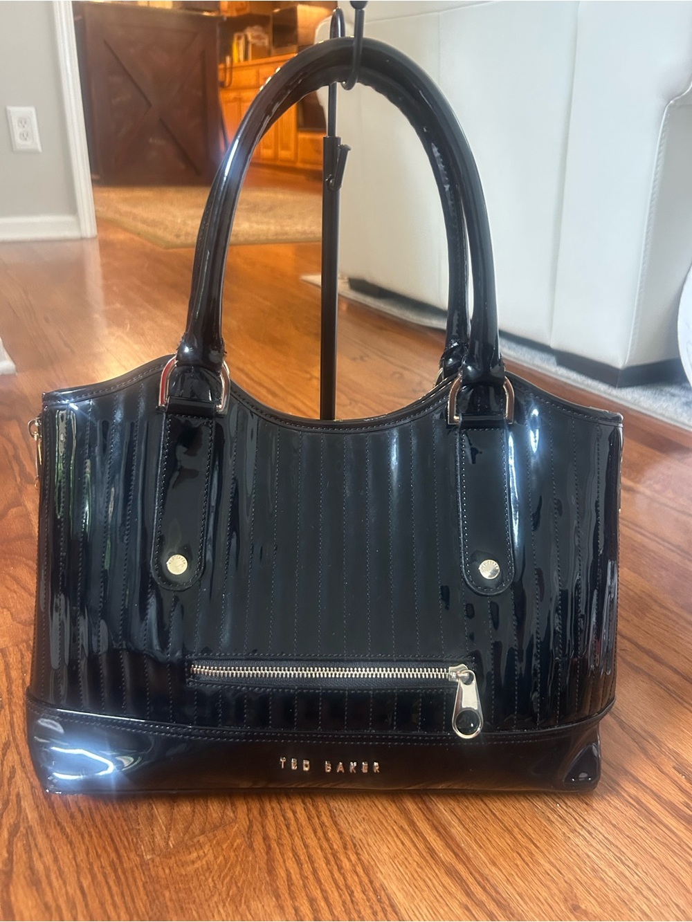 Ted Baker Black Patent Tote Bag